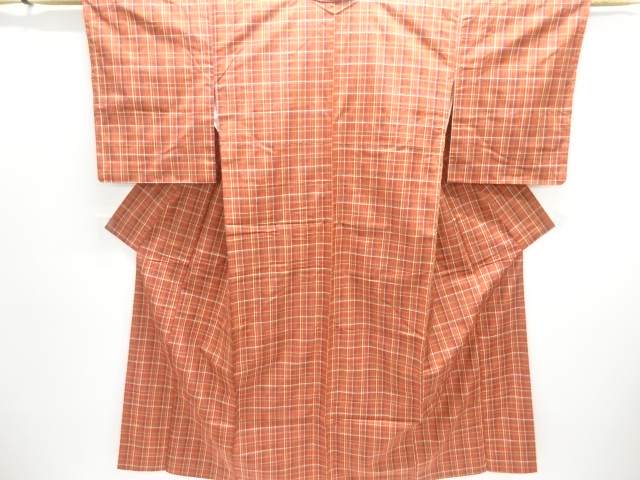 JAPANESE KIMONO / TSUMUGI / WOVEN GRID